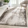 Well Woven Francis Abstract Brushstroke Ivory Vintage Rug Global