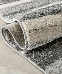 Well Woven Cadi Contemporary Stripes Grey Rug