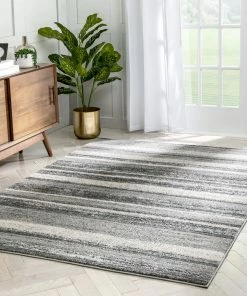 Well Woven Cadi Contemporary Stripes Grey Rug
