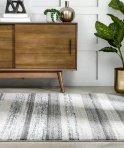 Well Woven Cadi Contemporary Stripes Grey Rug