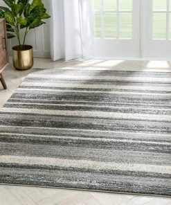 Well Woven Cadi Contemporary Stripes Grey Rug
