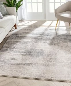 Well Woven Norman Abstract Distressed Ivory Vintage Rug