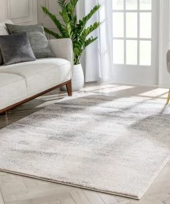 Well Woven Norman Abstract Distressed Ivory Vintage Rug