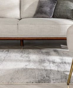 Well Woven Norman Abstract Distressed Ivory Vintage Rug