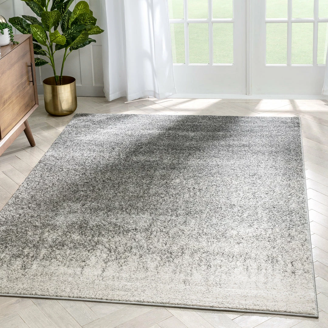 Well Woven Madia Industrial Solid & Striped Distressed Grey Rug Global 1 Well Woven Madia Industrial Solid & Striped Distressed Grey Rug Global