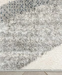 Well Woven Cerro Modern Geometric Distressed Grey / Blue Rug Global