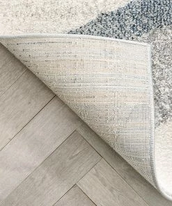 Well Woven Cerro Modern Geometric Distressed Grey / Blue Rug Global