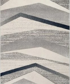 Well Woven Cerro Modern Geometric Distressed Grey / Blue Rug Global