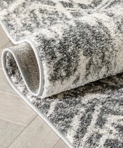 Well Woven Julie Distressed Chevron Stripes Grey Rug Global