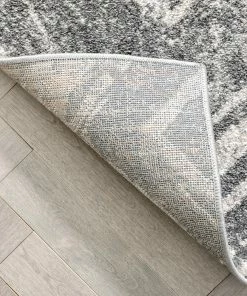 Well Woven Julie Distressed Chevron Stripes Grey Rug Global