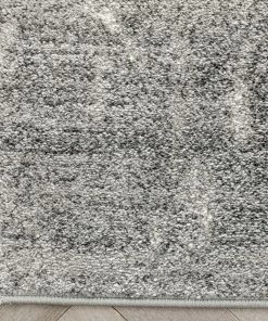 Well Woven Global Finca Industrial Solid & Striped Distressed Grey Rug