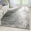 Well Woven Global Finca Industrial Solid & Striped Distressed Grey Rug