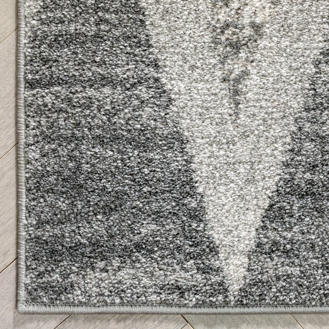 Well Woven Minas Distressed Geometric Diamond Pattern Grey Rug 5 Well Woven Minas Distressed Geometric Diamond Pattern Grey Rug