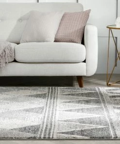 Well Woven Minas Distressed Geometric Diamond Pattern Grey Rug 14 Well Woven Minas Distressed Geometric Diamond Pattern Grey Rug