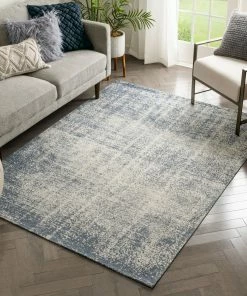Well Woven Atri Modern Distressed Abstract Beige Kilim-Style 5'3" X 7'3" Rug