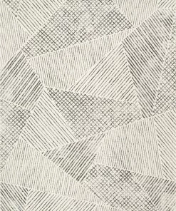 Well Woven Este Mid-Century Modern Geometric Distressed Grey Kilim-Style Rug Global