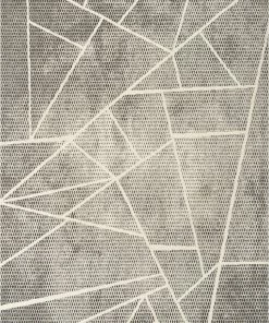 Well Woven Global Saleme Mid-Century Modern Geometric Distressed Grey Kilim-Style Rug