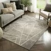Well Woven Global Saleme Mid-Century Modern Geometric Distressed Grey Kilim-Style Rug