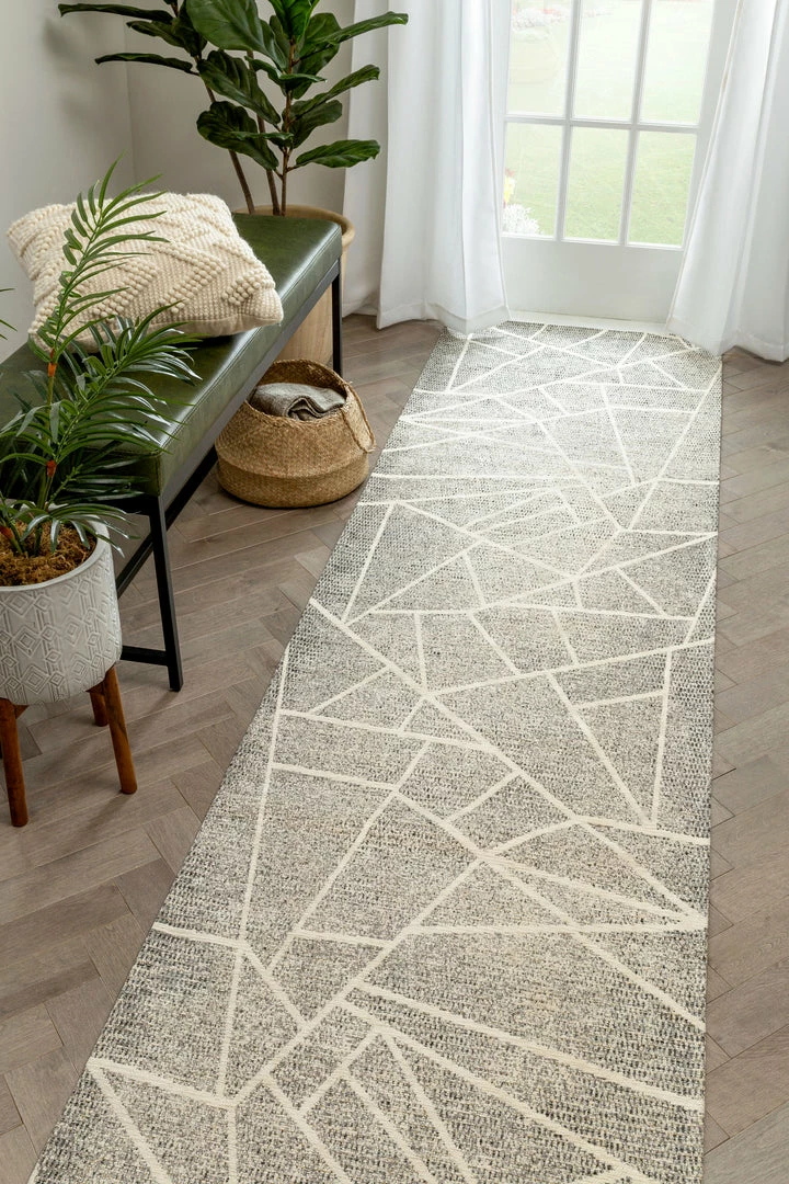 Well Woven Global Saleme Mid-Century Modern Geometric Distressed Grey Kilim-Style Rug 4 Well Woven Global Saleme Mid-Century Modern Geometric Distressed Grey Kilim-Style Rug