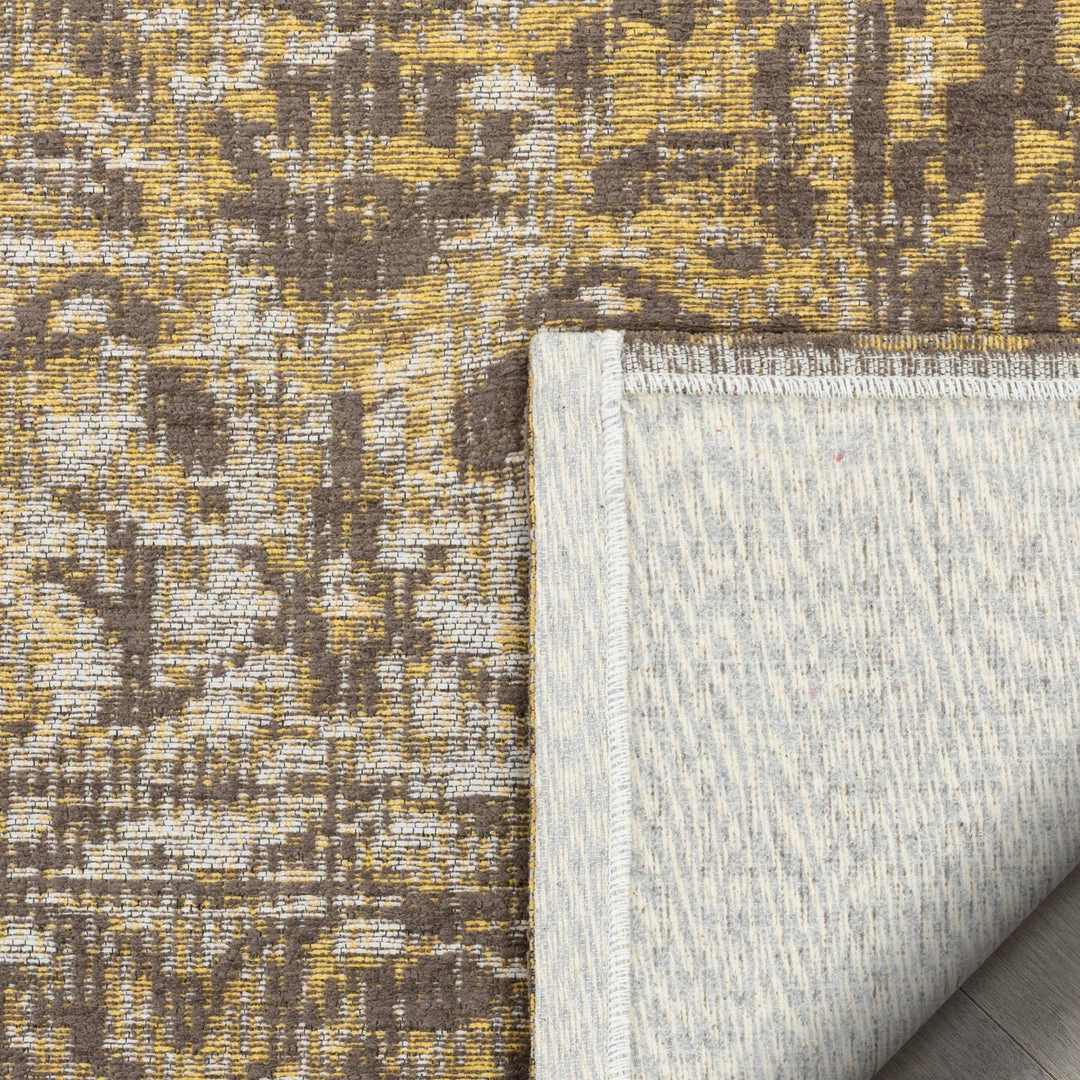 Well Woven Global Nola Vintage Distressed Orietnal Floral Yellow Kilim-Style Rug 6 Well Woven Global Nola Vintage Distressed Orietnal Floral Yellow Kilim-Style Rug