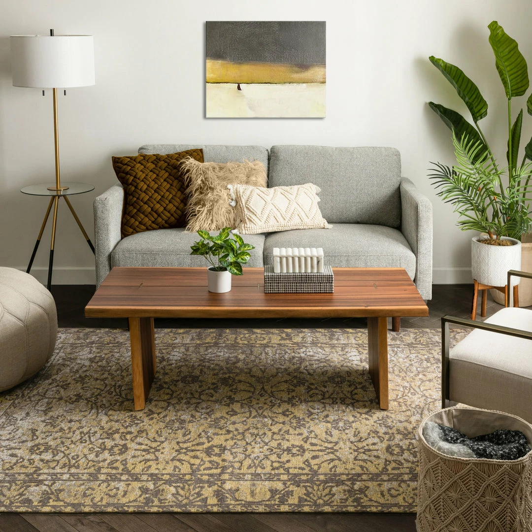 Well Woven Global Nola Vintage Distressed Orietnal Floral Yellow Kilim-Style Rug 7 Well Woven Global Nola Vintage Distressed Orietnal Floral Yellow Kilim-Style Rug