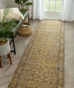 Well Woven Global Nola Vintage Distressed Orietnal Floral Yellow Kilim-Style Rug 14 Well Woven Global Nola Vintage Distressed Orietnal Floral Yellow Kilim-Style Rug