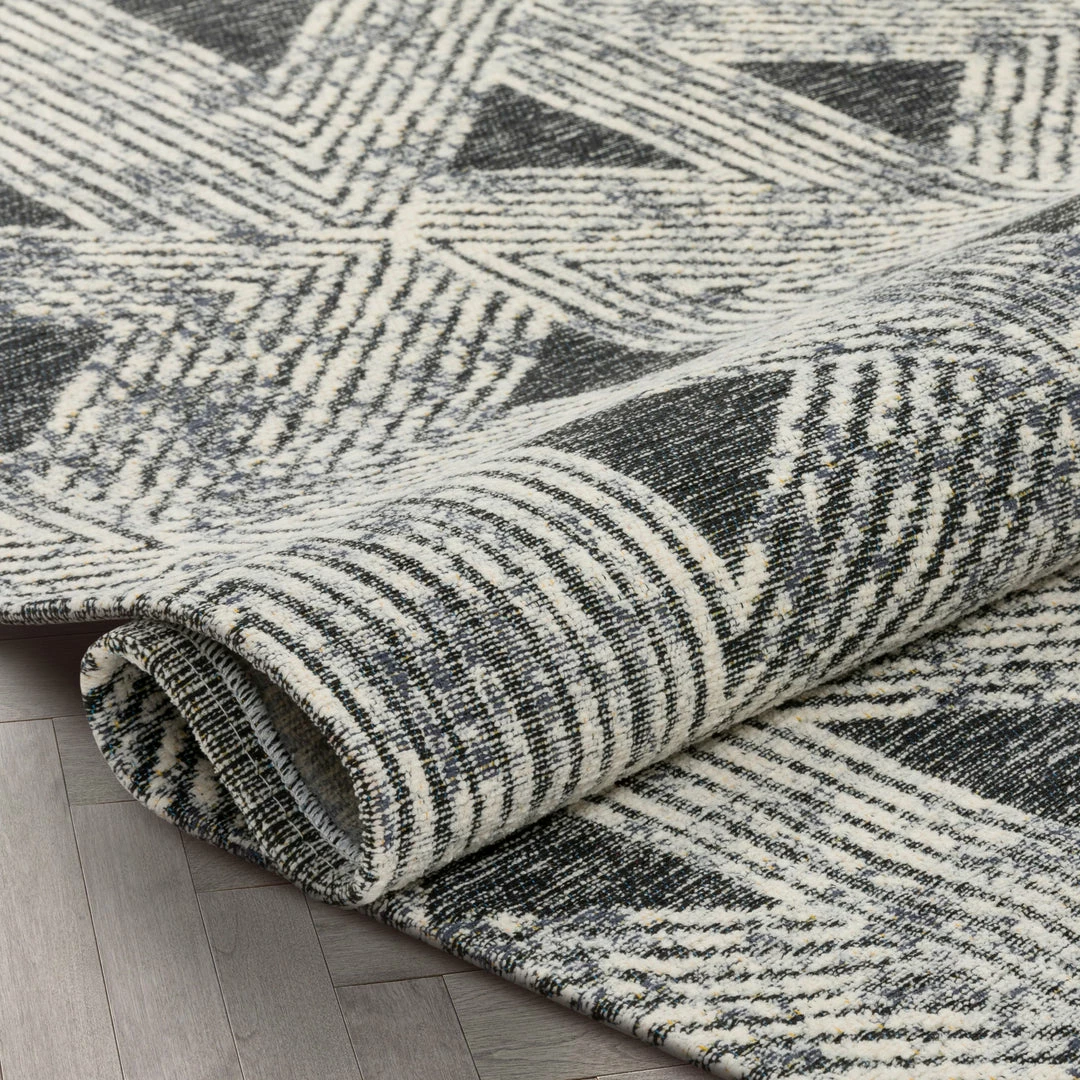 Well Woven Global Veria Mid-Century Modern Geometric Grey Kilim-Style Rug 5 Well Woven Global Veria Mid-Century Modern Geometric Grey Kilim-Style Rug