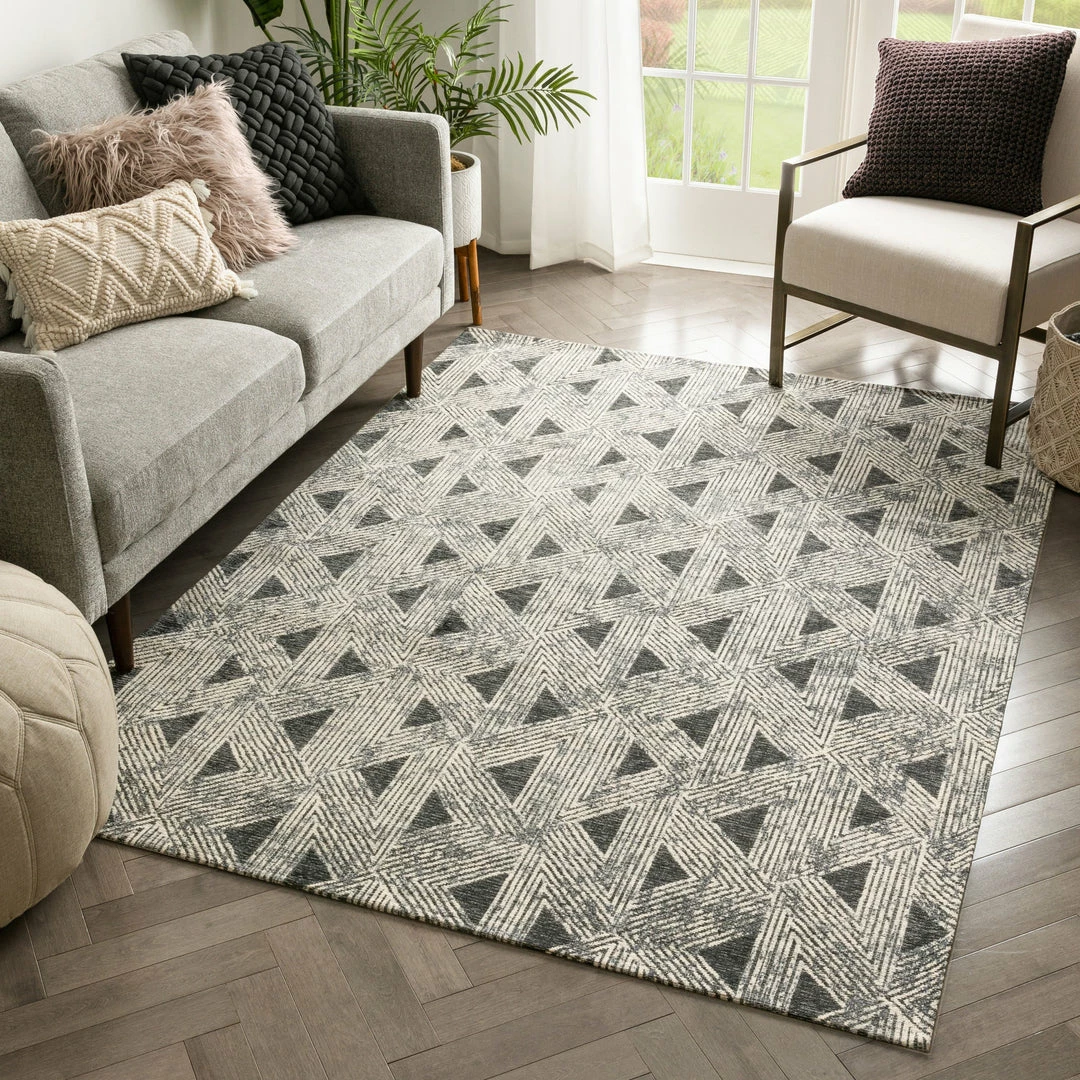 Well Woven Global Veria Mid-Century Modern Geometric Grey Kilim-Style Rug 8 Well Woven Global Veria Mid-Century Modern Geometric Grey Kilim-Style Rug