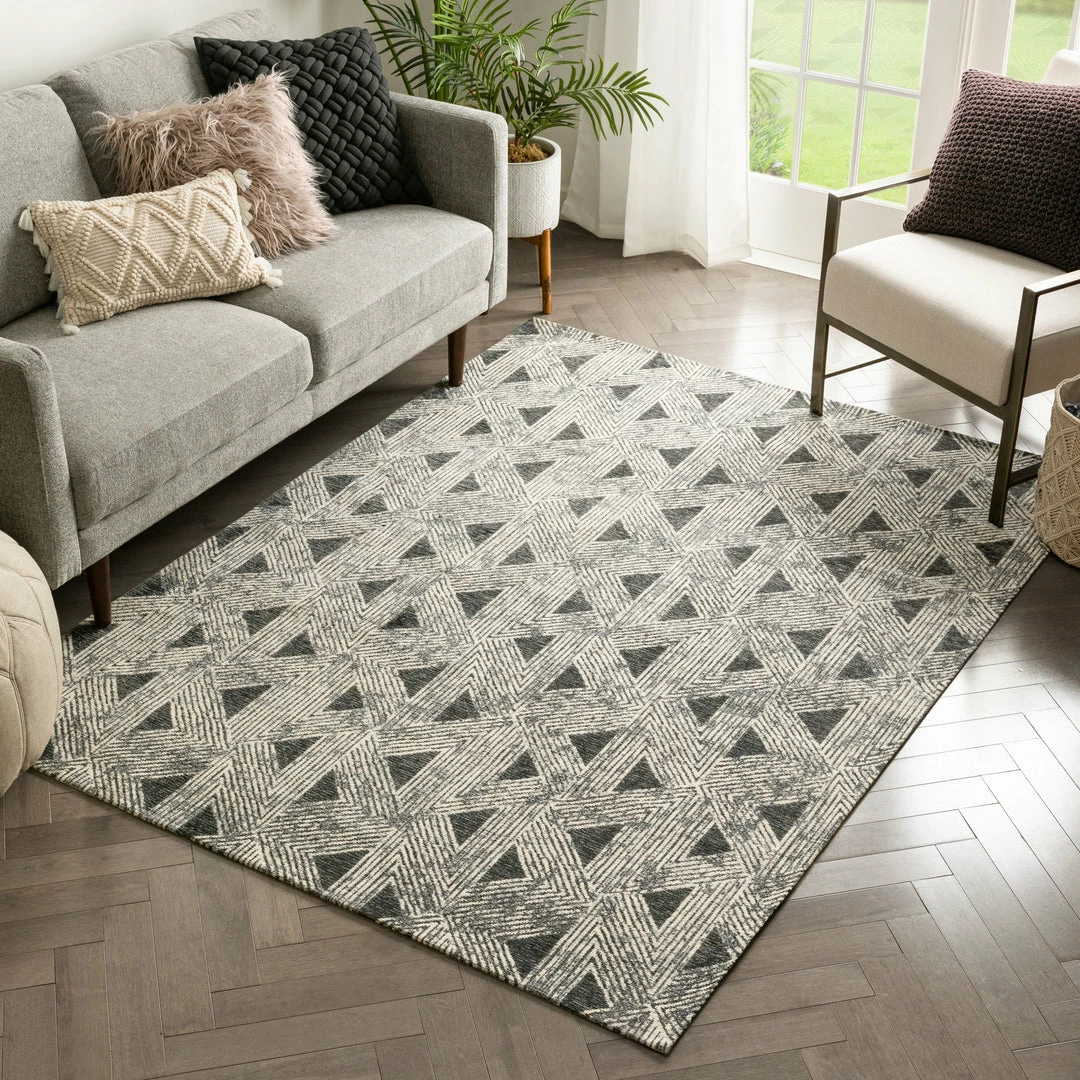 Well Woven Global Veria Mid-Century Modern Geometric Grey Kilim-Style Rug 1 Well Woven Global Veria Mid-Century Modern Geometric Grey Kilim-Style Rug