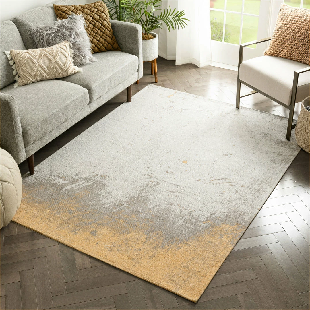 Well Woven Global Napio Modern Distressed Abstract Brush Stroke Grey Kilim-Style 5'3" X 7'3" Rug 1 Well Woven Global Napio Modern Distressed Abstract Brush Stroke Grey Kilim-Style 5'3" X 7'3" Rug