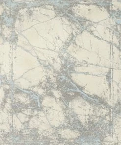 Well Woven Forio Contemporary Distressed Marble Pattern Beige Kilim-Style Rug