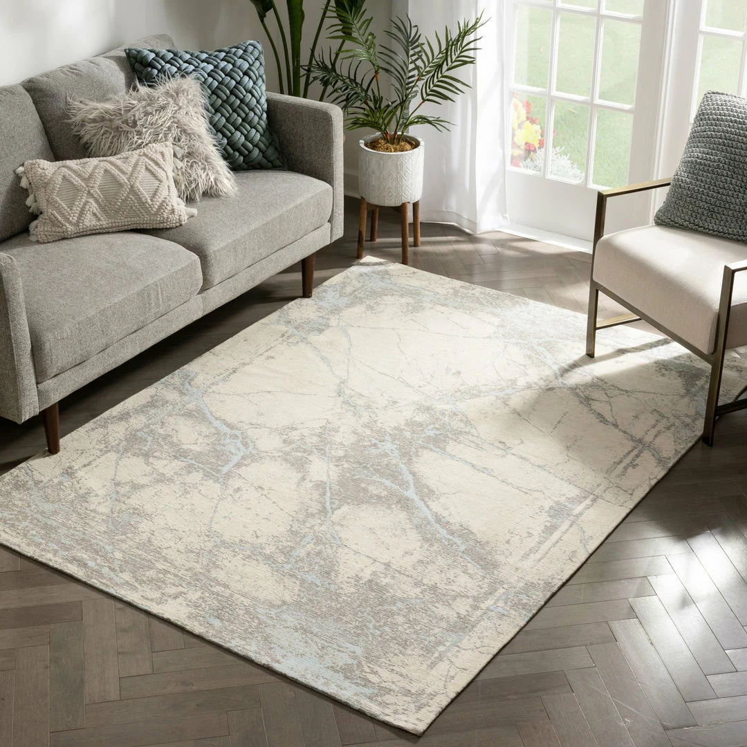 Well Woven Forio Contemporary Distressed Marble Pattern Beige Kilim-Style Rug 1 Well Woven Forio Contemporary Distressed Marble Pattern Beige Kilim-Style Rug