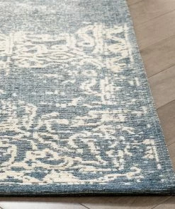 Well Woven Vasto Vintage Distressed Medallion Blue Kilim-Style 5'3