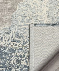 Well Woven Vasto Vintage Distressed Medallion Blue Kilim-Style 5'3