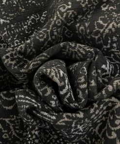 Well Woven Jesi Vintage Distressed Damask Pattern Black Kilim-Style Rug