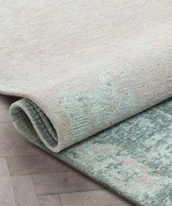 Well Woven Sarno Modern Distressed Abstract Light Grey & Blue Kilim-Style 5'3