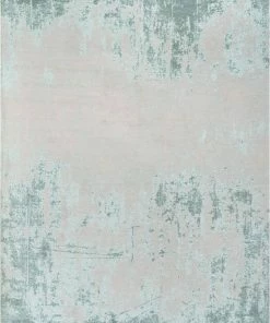 Well Woven Sarno Modern Distressed Abstract Light Grey & Blue Kilim-Style 5'3" X 7'3" Rug Global