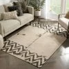 Well Woven Cassino Contemporary Chevron Brown Kilim-Style Rug