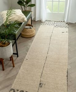 Well Woven Cassino Contemporary Chevron Brown Kilim-Style Rug