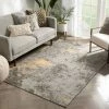 Well Woven Stressa Modern Distressed Abstract Brush Stroke Beige Kilim-Style Rug