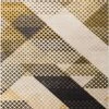 Well Woven Geometric Abbey Yellow Mid-Century Modern Rug
