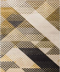 Well Woven Geometric Abbey Yellow Mid-Century Modern Rug