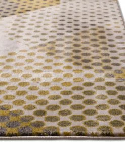 Well Woven Geometric Abbey Yellow Mid-Century Modern Rug