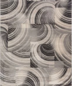 Well Woven Geometric Pier 39 Grey Mid-Century Modern Rug