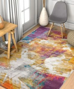 Well Woven Planetary Multi Modern Space Rug