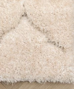 Well Woven Sandy Lattice Trellis Shag Beige 3D Textured Rug 11 Well Woven Sandy Lattice Trellis Shag Beige 3D Textured Rug