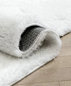 Well Woven Sandy Lattice Trellis Shag Ivory 3D Textured Rug Moroccan