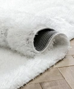 Well Woven Moroccan Winona Honeycomb Hexagon Pattern Shag Ivory 3D Textured Rug