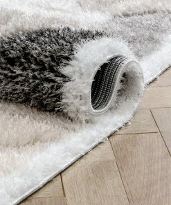 Well Woven Riverton Geometric Pattern Shag Ivory Grey 3D Textured Rug Moroccan 12 Well Woven Riverton Geometric Pattern Shag Ivory Grey 3D Textured Rug Moroccan