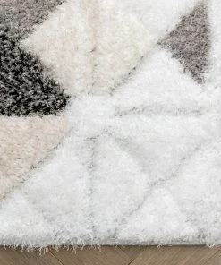 Well Woven Riverton Geometric Pattern Shag Ivory Grey 3D Textured Rug Moroccan 11 Well Woven Riverton Geometric Pattern Shag Ivory Grey 3D Textured Rug Moroccan